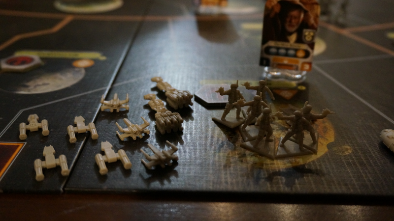 A fun part of playing as the Rebels is the cloak-and-daggers nature of the Empire’s hunt for your base. In this game, I’d fortified this system and my Imperial opponent took the bait, assuming it was my base. Nope, it was actually a remote system on the other side of the map, which he never found.